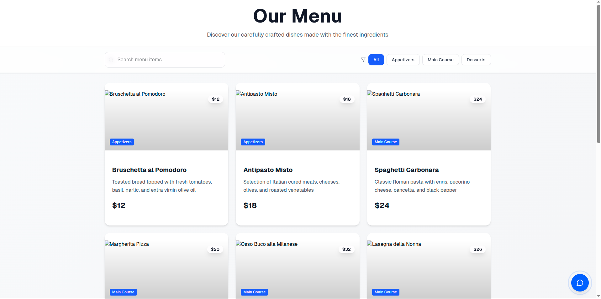 Menu Template